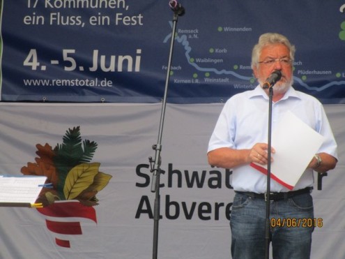 Abschluss Gauwandertag mit stellvertr. Präsident Hansjörg Schönfeld